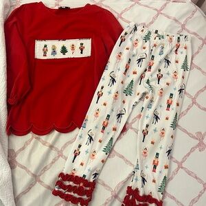 Bambeeni Christmas smocked outfit - 6